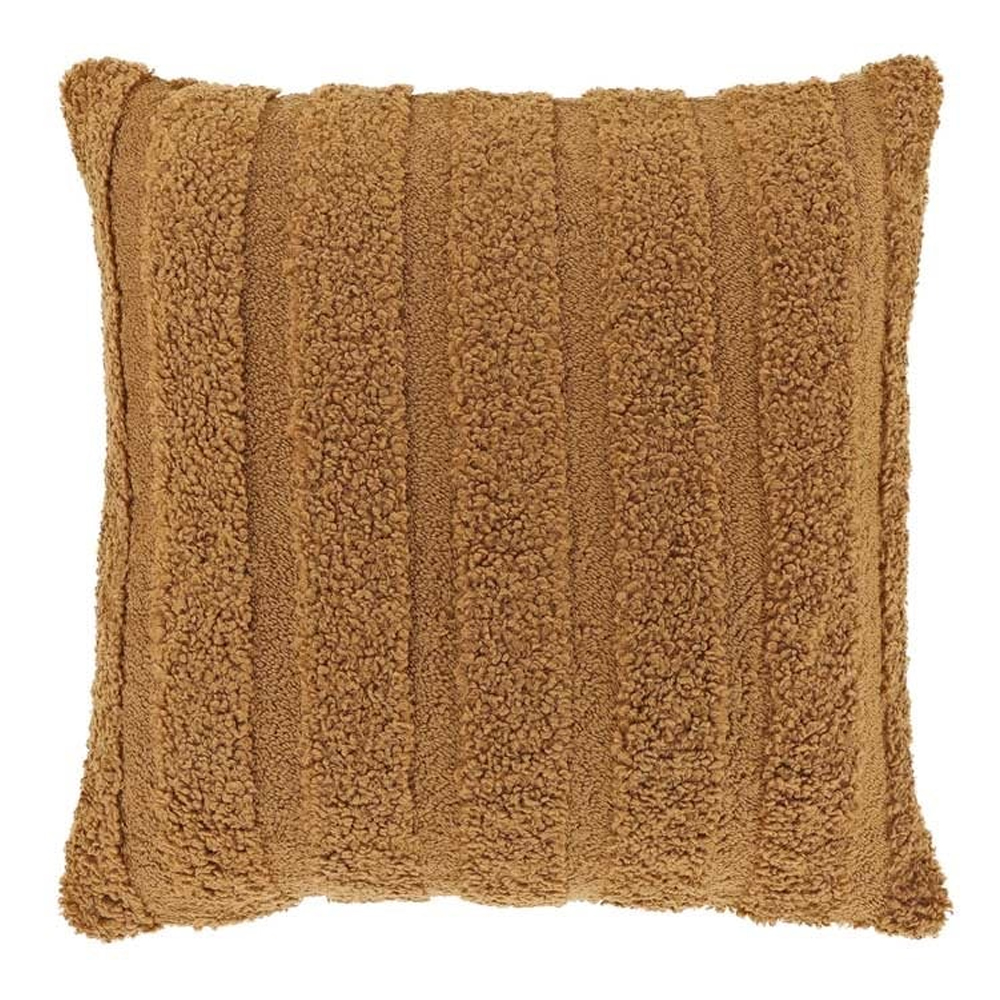 CUSHION BORAH LEATHER BROWN 45X45CM