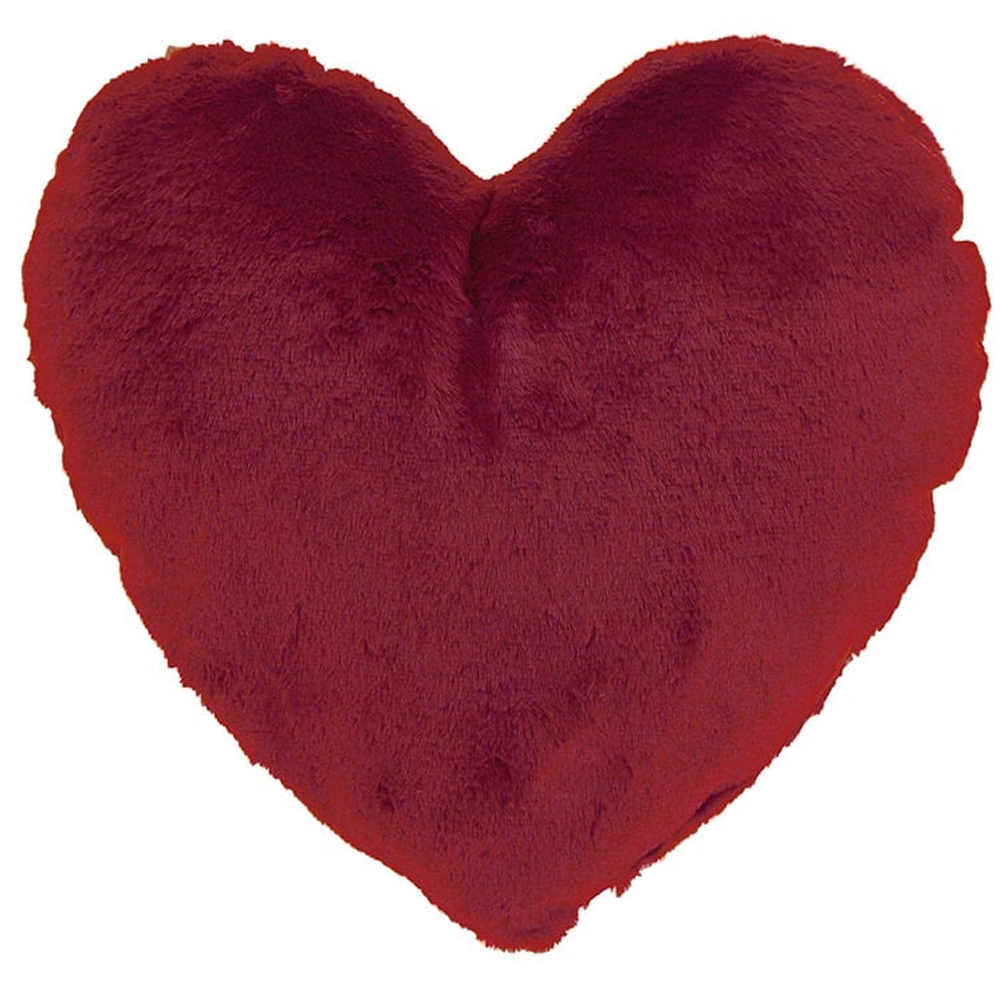 CUSHION HEART RED 45X35CM