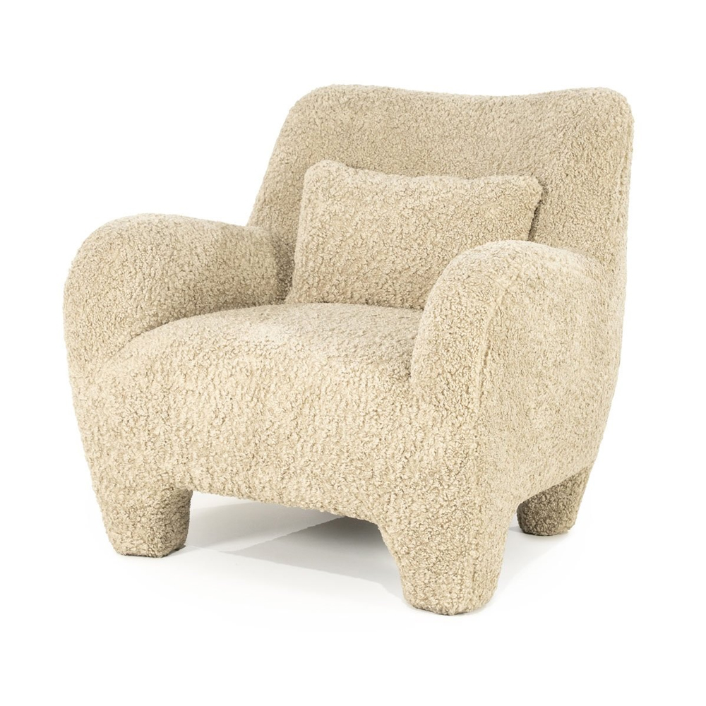 ARMCHAIR SHAUN TAUPE SHEEP 87X86X81CM
