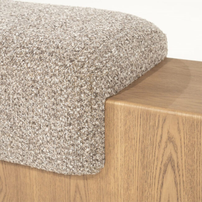 BENCH GEORGE TAUPE FLOU 133X50X47CM - Image 5