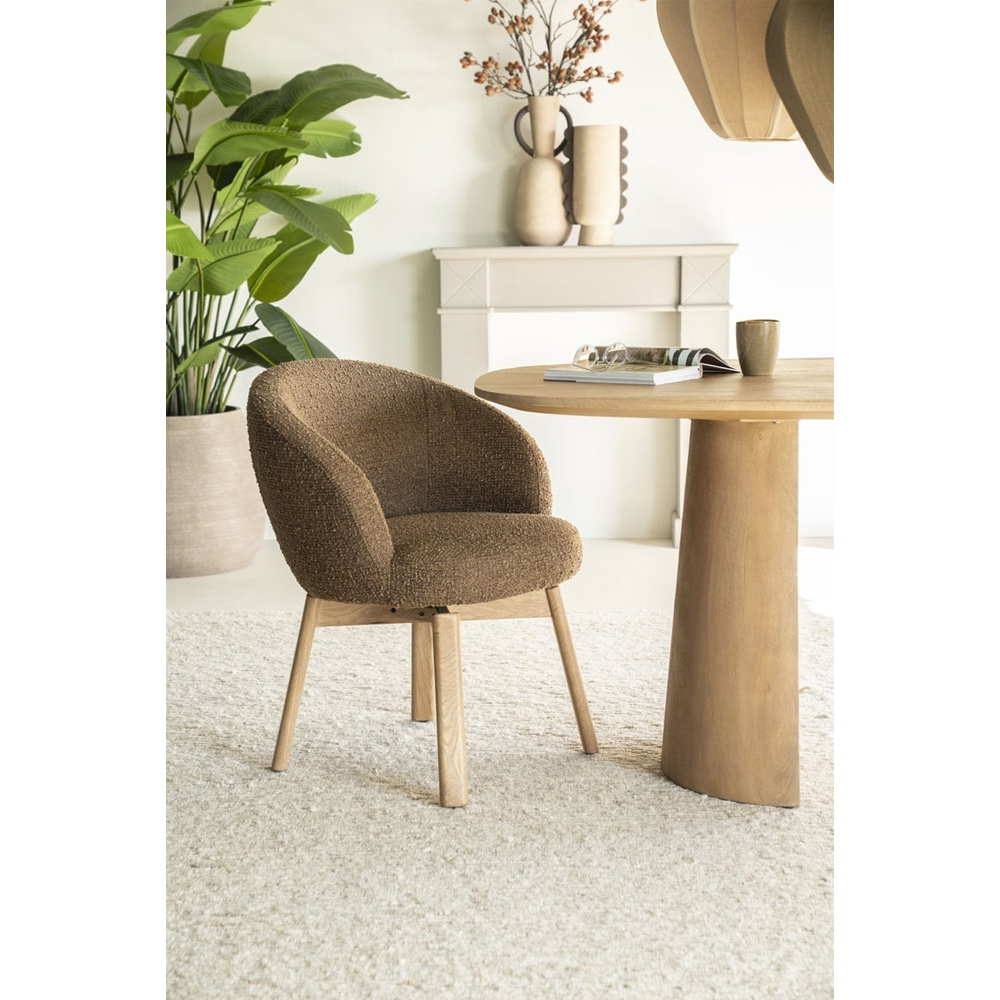 CHAIR LIVIA BROWN HUSH 65X63X80CM - Image 2