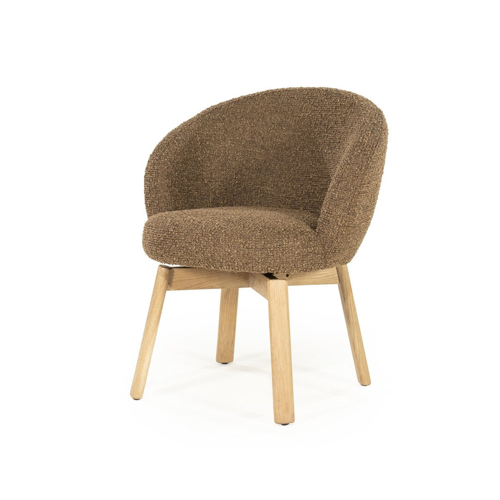 CHAIR LIVIA BROWN HUSH 65X63X80CM
