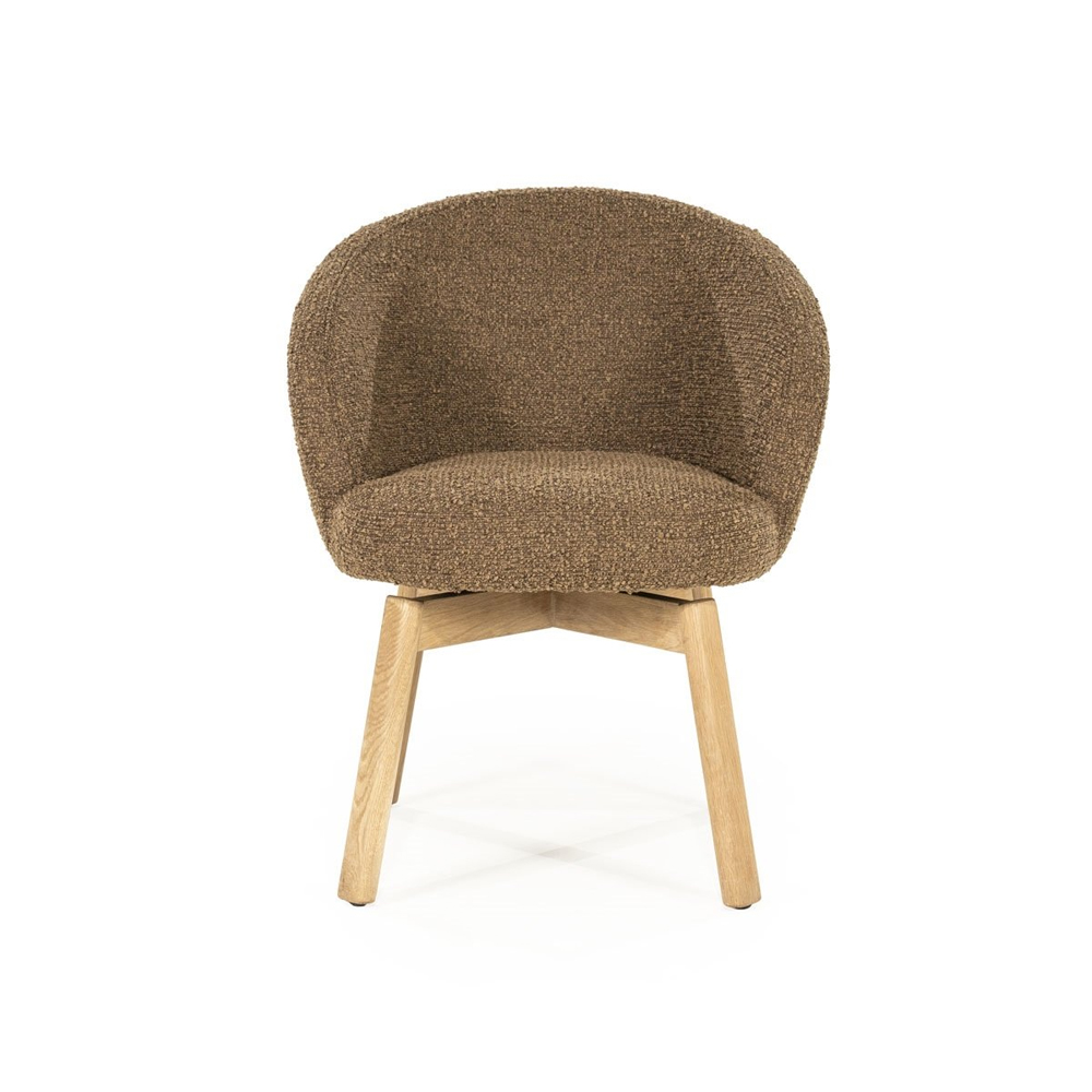 CHAIR LIVIA BROWN HUSH 65X63X80CM - Image 8