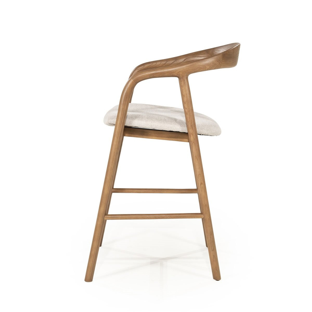 BAR CHAIR RAYVEN LIGHT BROWN 55X61X94CM - Image 2