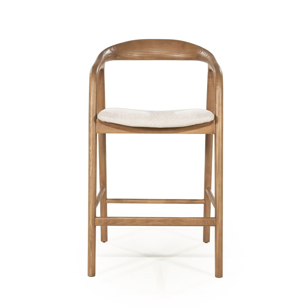 BAR CHAIR RAYVEN LIGHT BROWN 55X61X94CM - Image 7