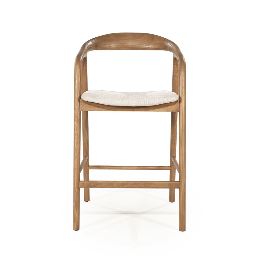 BAR CHAIR RAYVEN LIGHT BROWN 55X61X94CM - Image 6