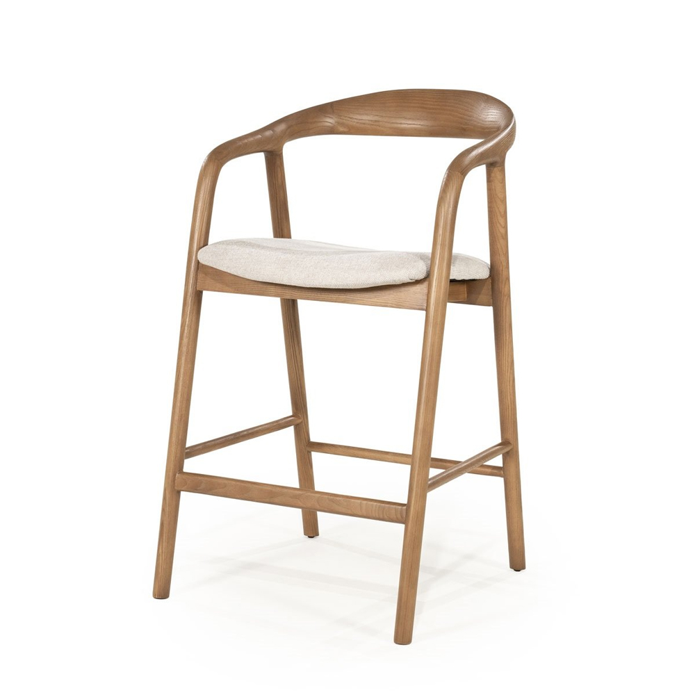 BAR CHAIR RAYVEN LIGHT BROWN 55X61X94CM