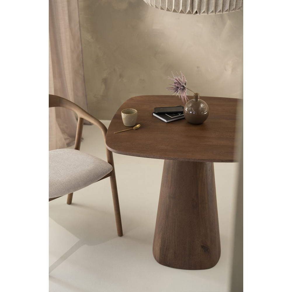 DINING TABLE ARON 80X80 LIGHT BROWN 80X80X76CM - Image 8