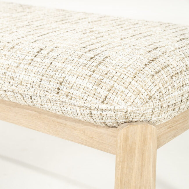BENCH LOTTIE BEIGE NORI 143X48X45CM - Image 5