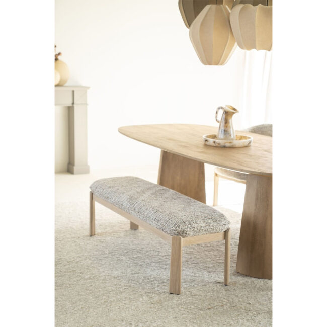 BENCH LOTTIE TAUPE NORI 143X48X45CM - Image 3