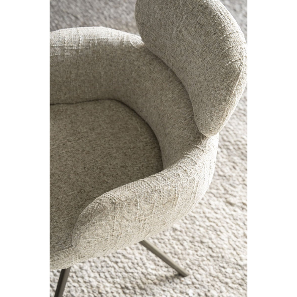 CHAIR DARCIO BEIGE GLEAM 62X66,5X87CM - Image 2