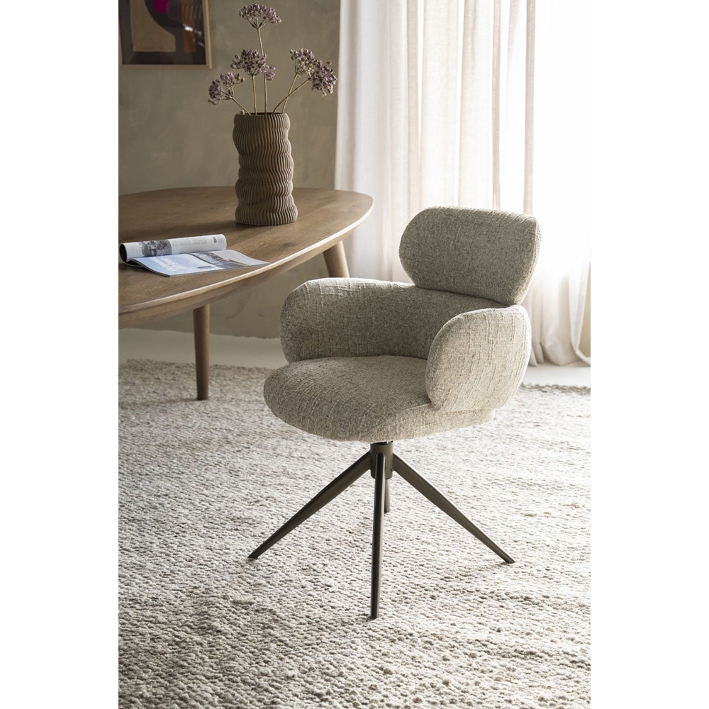 CHAIR DARCIO BEIGE GLEAM 62X66,5X87CM - Image 6