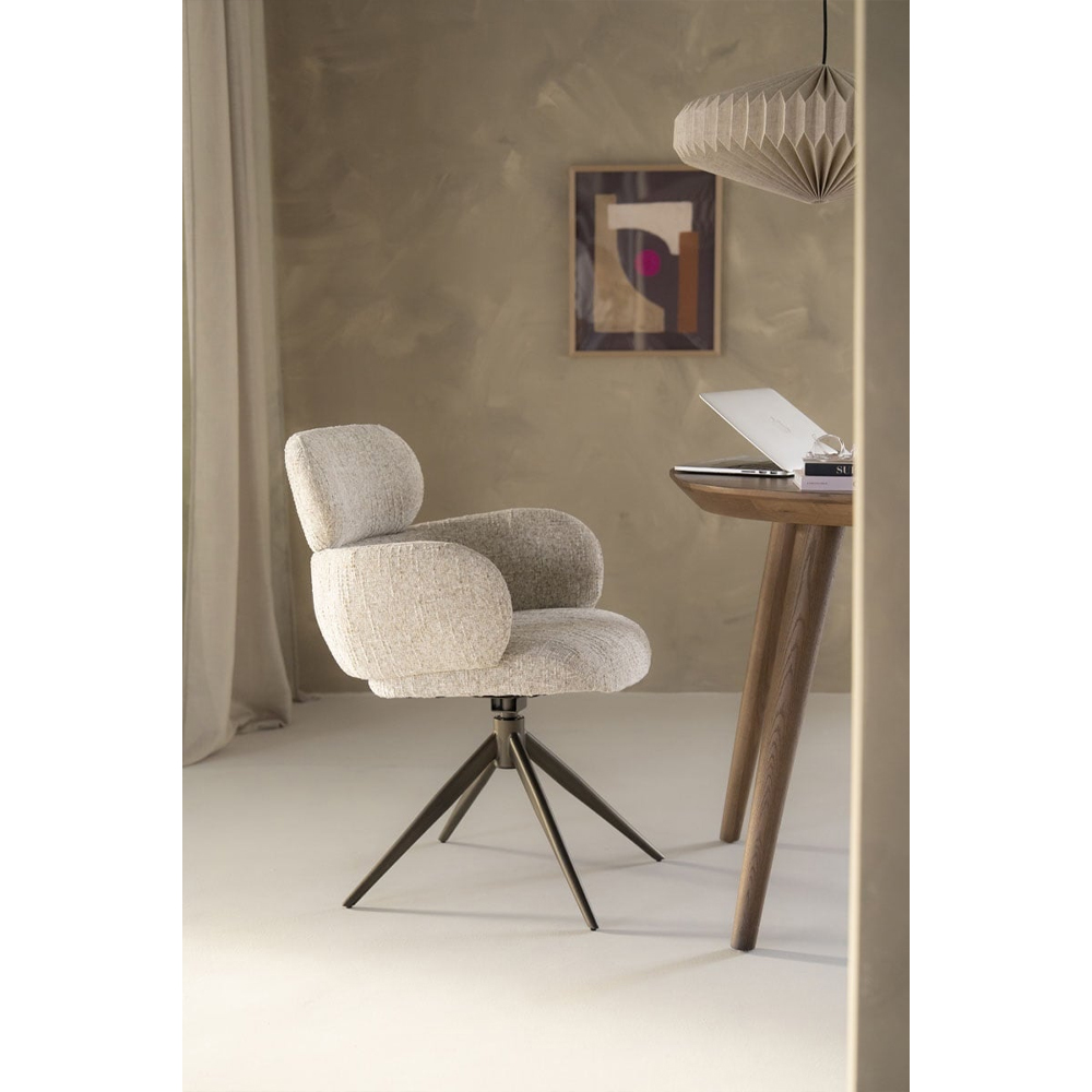 CHAIR DARCIO TAUPE GLEAM 62X66,5X87CM - Image 8