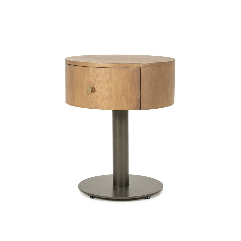 BED SIDE TABLE SKYE LIGHT BROWN 50X50X60CM - Image 3