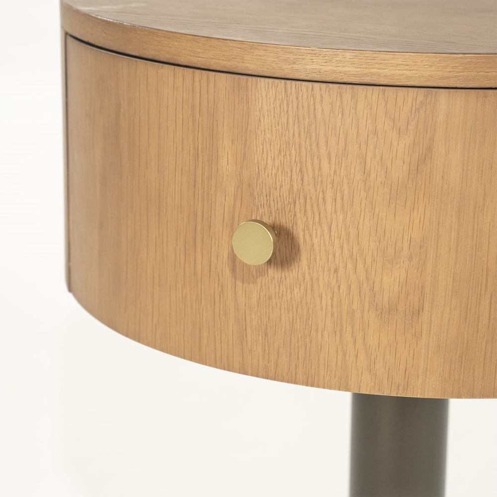 BED SIDE TABLE SKYE LIGHT BROWN 50X50X60CM - Image 4