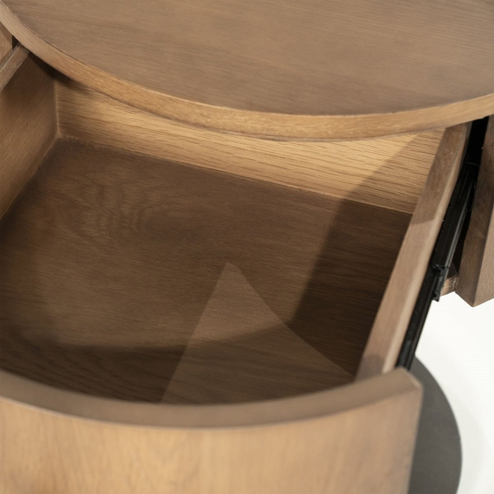 BED SIDE TABLE SKYE LIGHT BROWN 50X50X60CM - Image 5