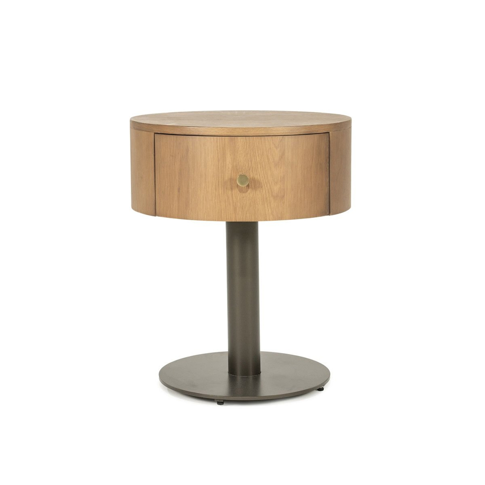 BED SIDE TABLE SKYE LIGHT BROWN 50X50X60CM