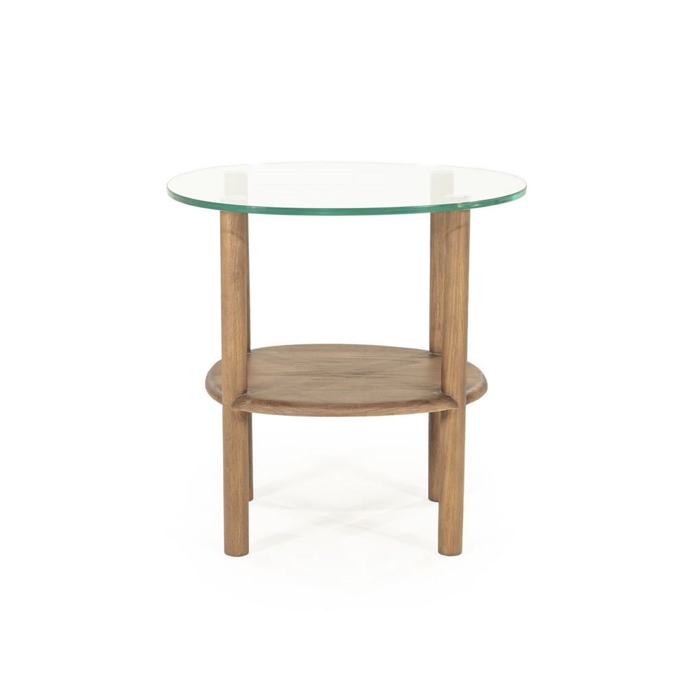 SIDE TABLE CLEO LIGHT BROWN 50X45X50CM