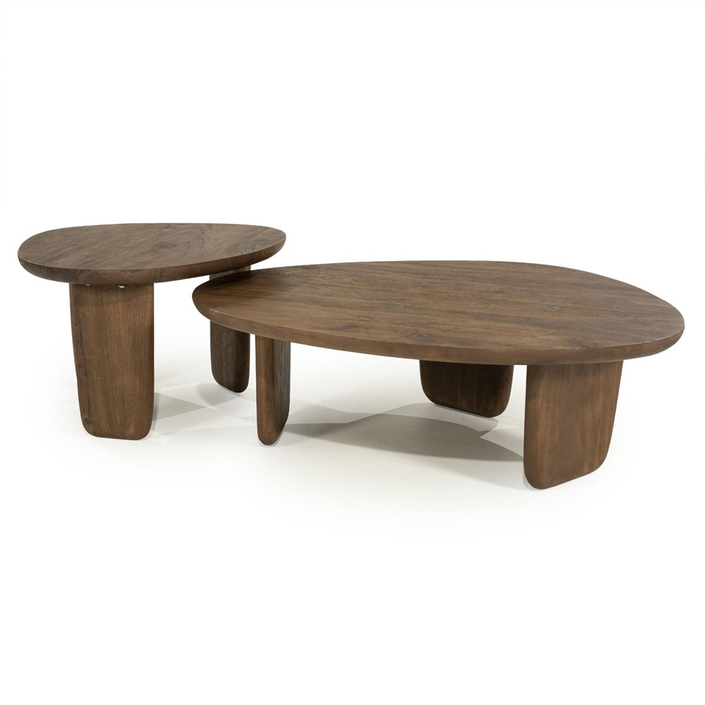 COFFEE TABLE MAUD LARGE LIGHT BROWN 100X85X31,5CM - Image 2