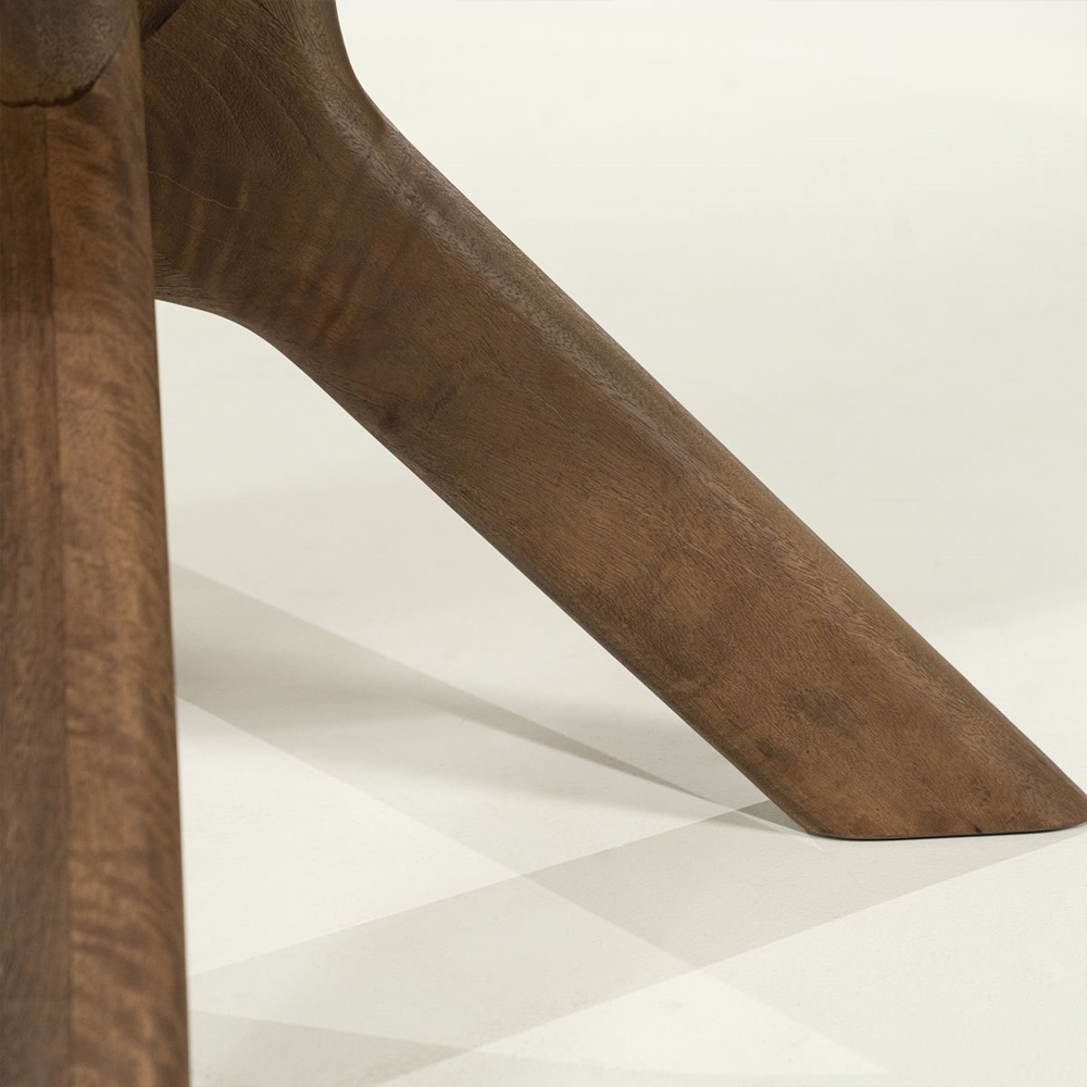 DINING TABLE TYCHO LIGHT BROWN 150X150X77CM - Image 3