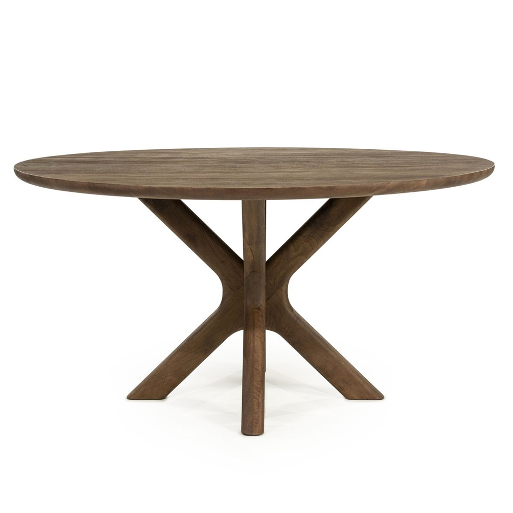 DINING TABLE TYCHO LIGHT BROWN 150X150X77CM