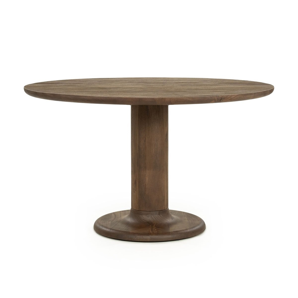 DINING TABLE COCO LIGHT BROWN 130X130X77CM