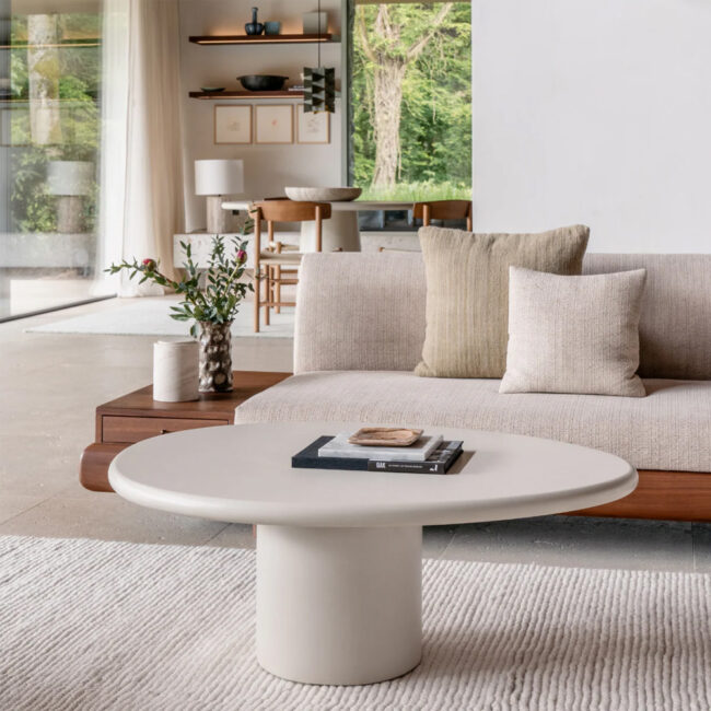 REEF COFFEE TABLE 80X81X43CM STONESKIN - Image 3