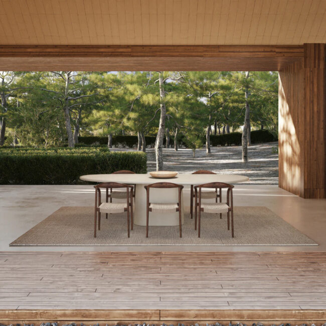 DOUCHY DINING TABLE 200X110X75CM STONESKIN - Image 10