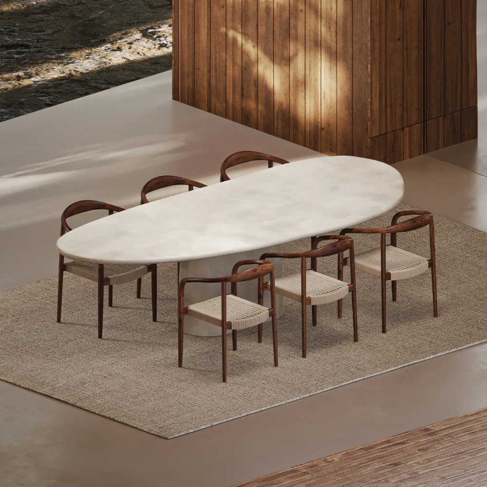 DOUCHY DINING TABLE 200X110X75CM MICROSKIN - Image 8