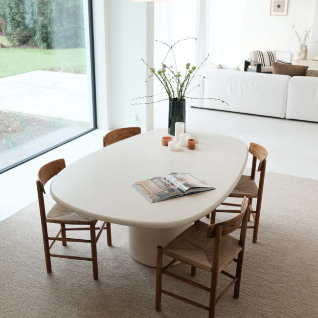 GEELONG DINING TABLE 160CM STONESKIN - Image 6