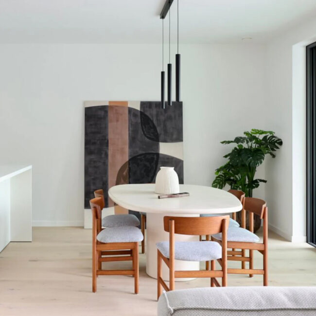 GEELONG DINING TABLE 160CM STONESKIN - Image 4