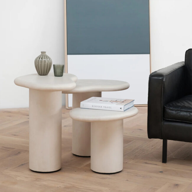 ORLEANS SIDE TABLE 65X48X45CM MICROSKIN - Image 6