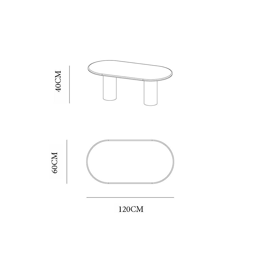 KIMBERLY COFFEE TABLE 120X60X40CM WHITE TRAVERTINE - Image 2