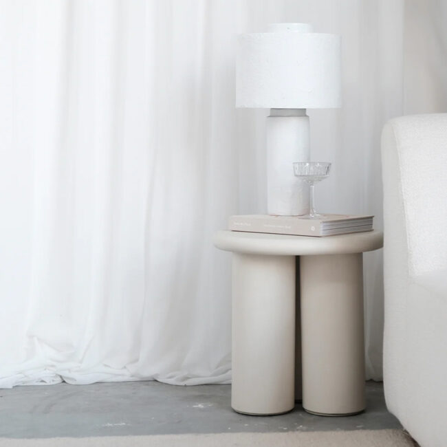 MONTA ORGANIC SIDE TABLE ROUND 45X45CM 3 ROUND BASES LATTE - Image 4