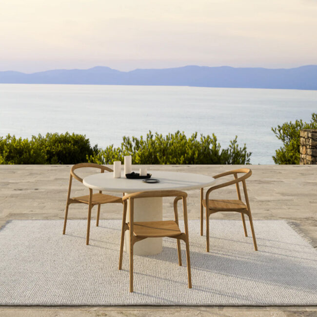 REEF TABLE 140X114X75CM  ROUND EDGE MICROSKIN - Image 3