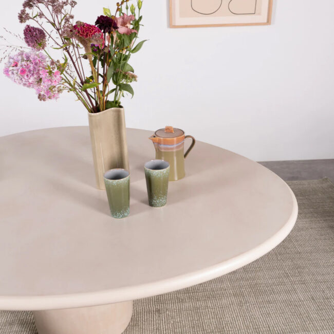 REEF TABLE 140X114X75CM  ROUND EDGE MICROSKIN - Image 8