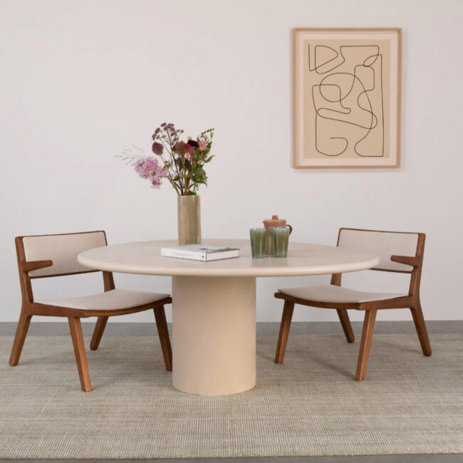 REEF TABLE 140X114X75CM  ROUND EDGE MICROSKIN - Image 7