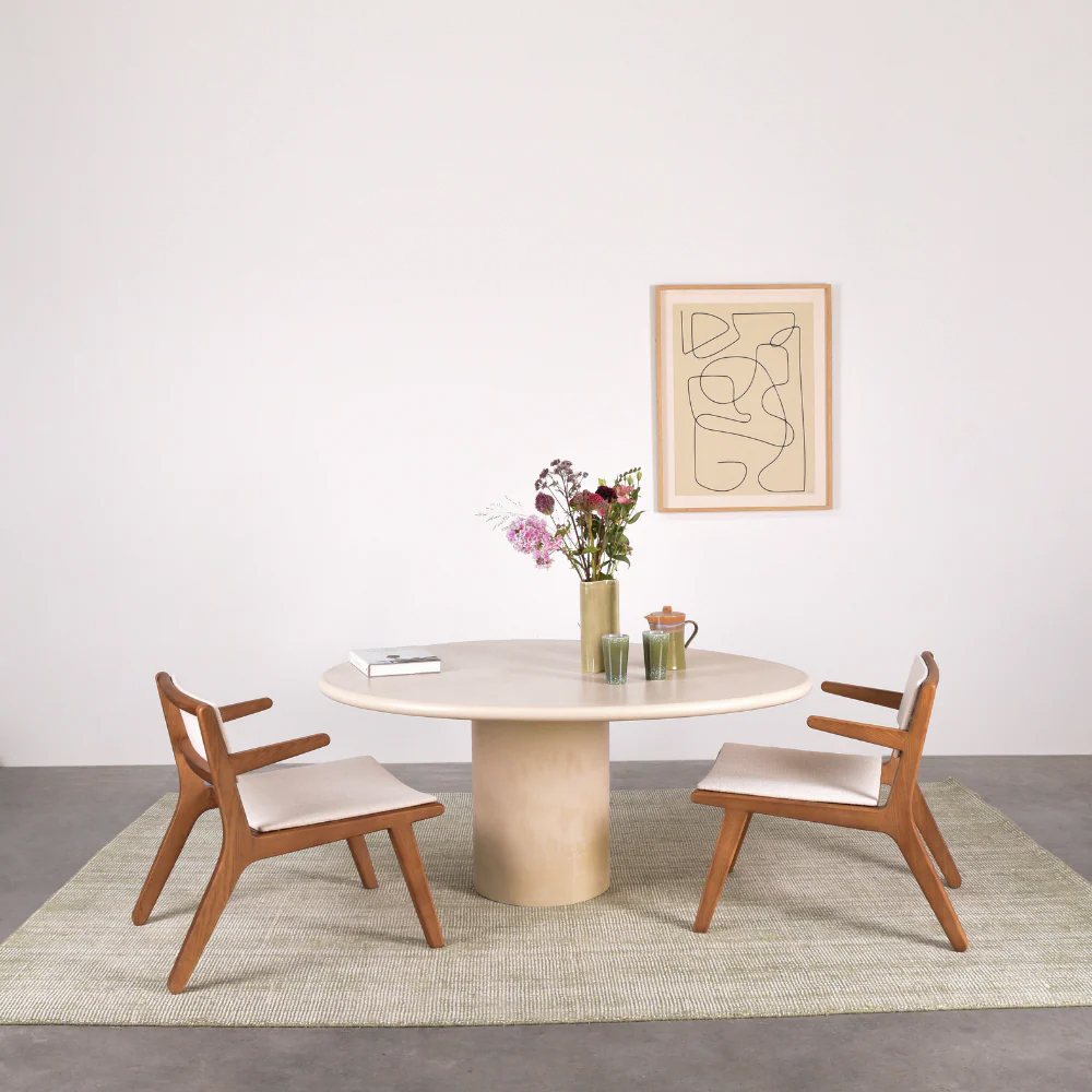 REEF TABLE 140X114X75CM  ROUND EDGE MICROSKIN - Image 6