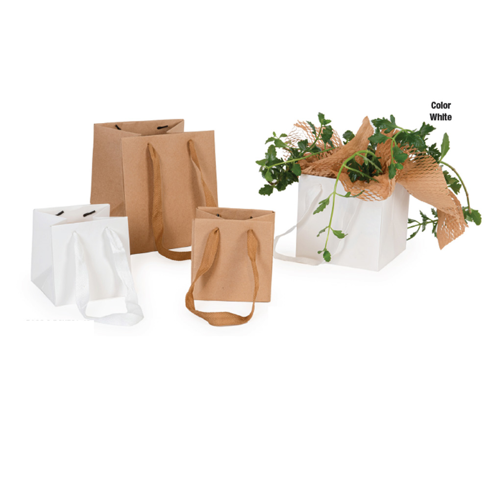 SQUARE FLOWER BAG WHITE