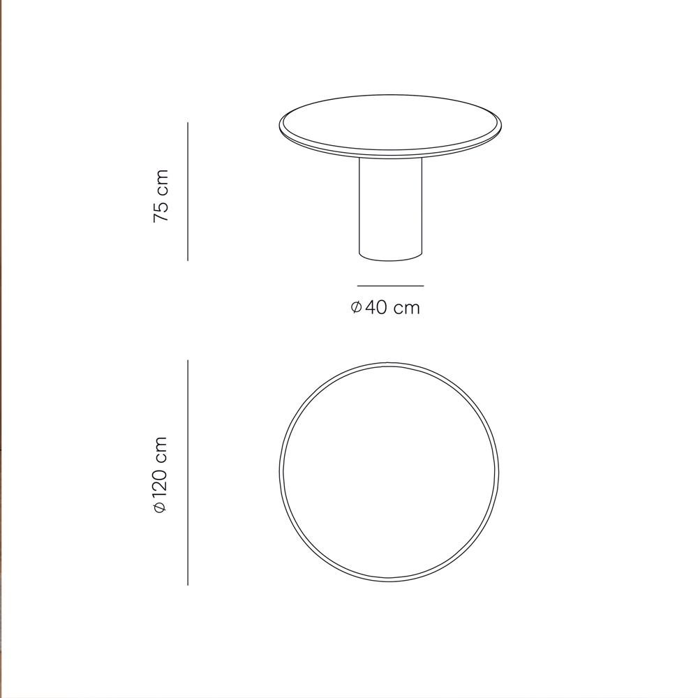 NANA DINING TABLE 120X75CM ROUND STONESKIN - Image 2