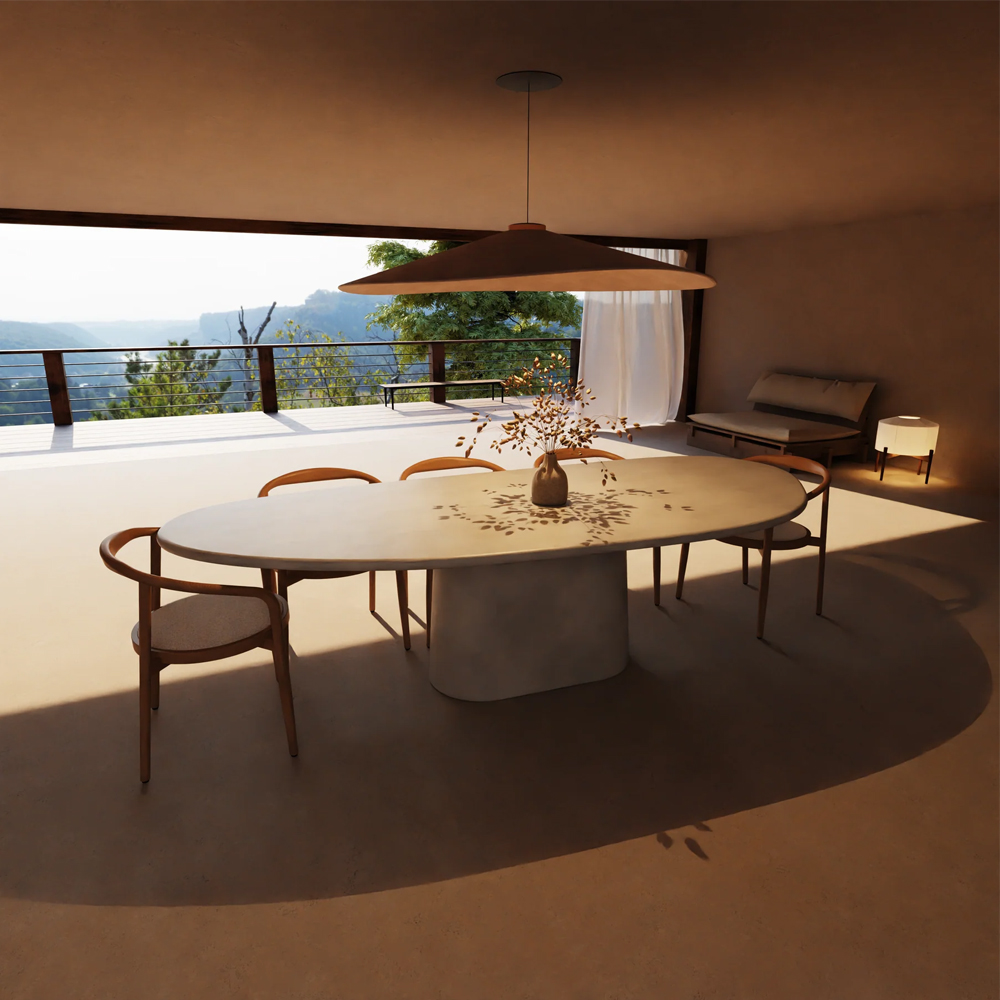 DOUCHY DINING TABLE 200X110X75CM MICROSKIN - Image 5