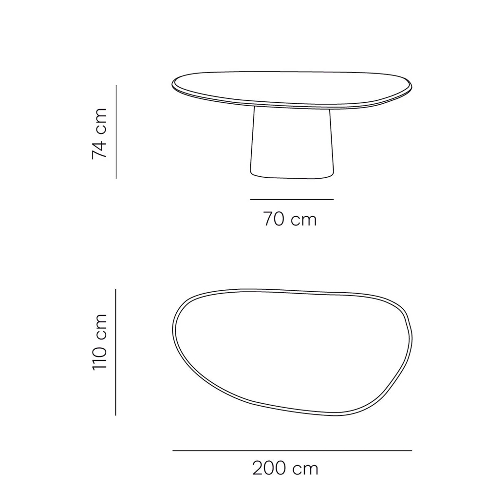 DOUCHY DINING TABLE 200X110X75CM MICROSKIN - Image 2
