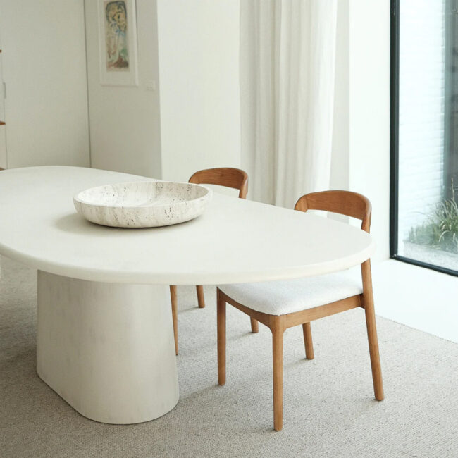 DOUCHY DINING TABLE 200X110X75CM STONESKIN - Image 5