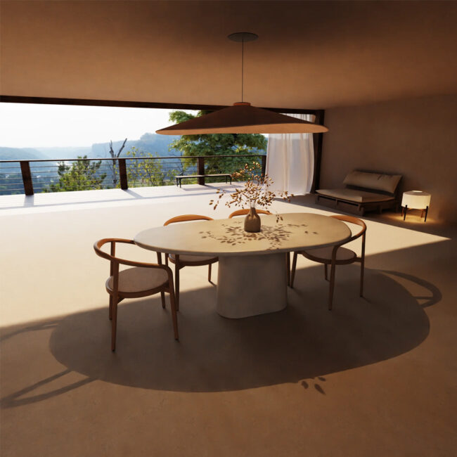 DOUCHY DINING TABLE 200X110X75CM STONESKIN - Image 6
