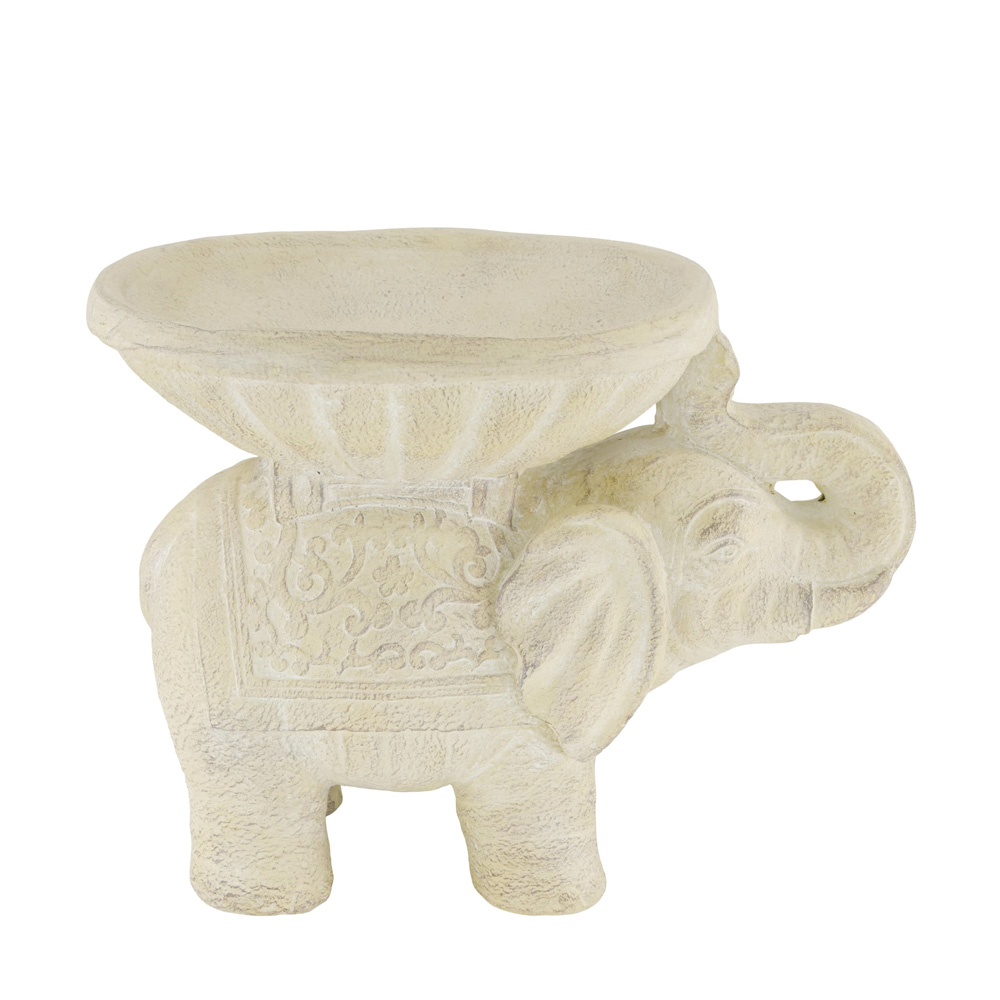 PLANTER TABLE ELEPHANT CREAM POLYRESIN 40X29X30CM
