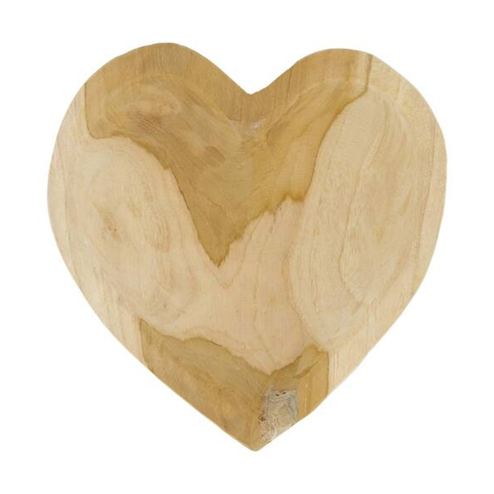 BOWL HEART TEAK WOOD 25X25X4.5CM - Image 2