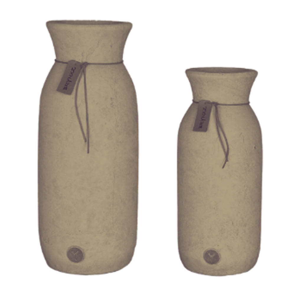 VASE LEATHER ROPE LUXURY MAJESTIC TAUPE