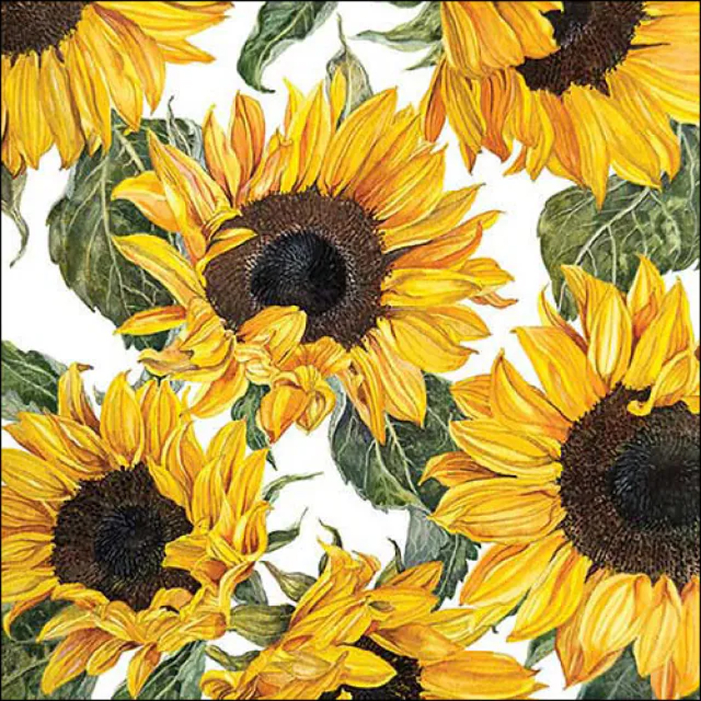 NAPKIN SUNFLOWERS BLOSSOMING FSC 3PLY 33X33CM 20PCS