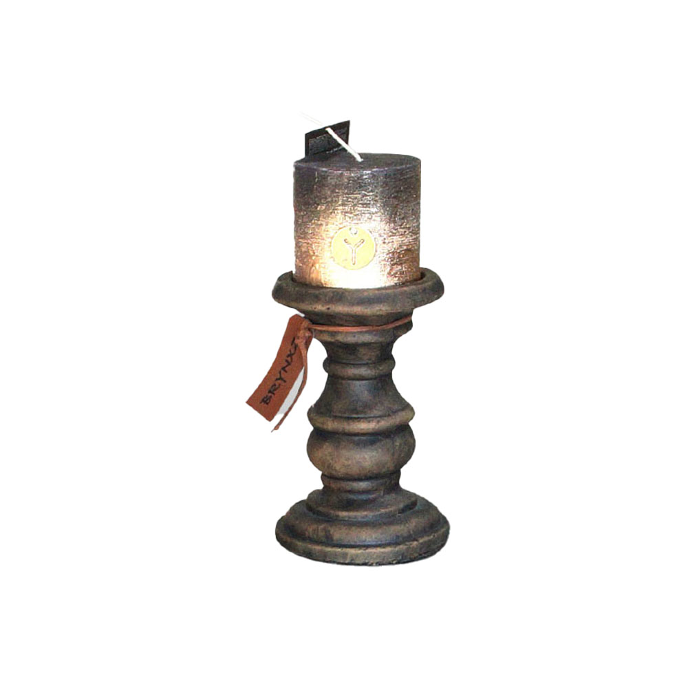 CANDLE HOLDER GRANDEUR MAJESTIC BROWN SMALL 10X15CM