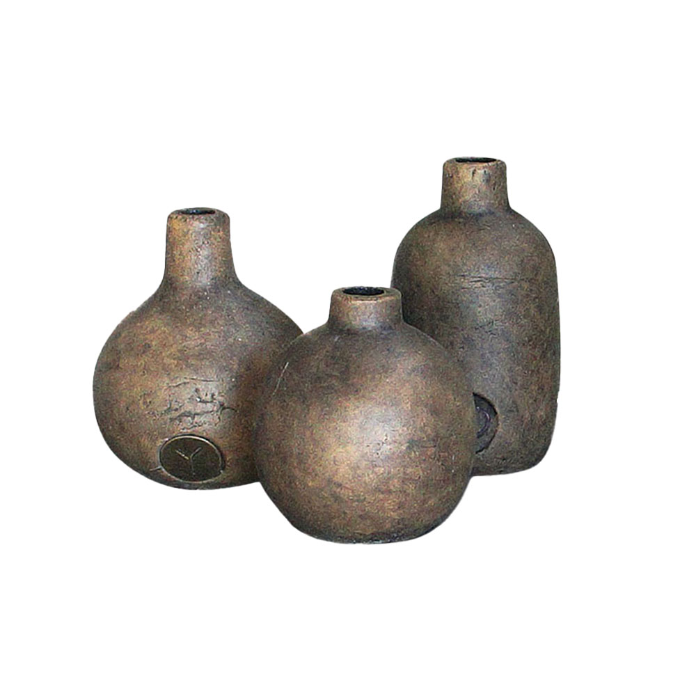 SET OF 3 BOTTLES MAJESTIC BROWN 11X11CM, 9X15CM, 13X11CM